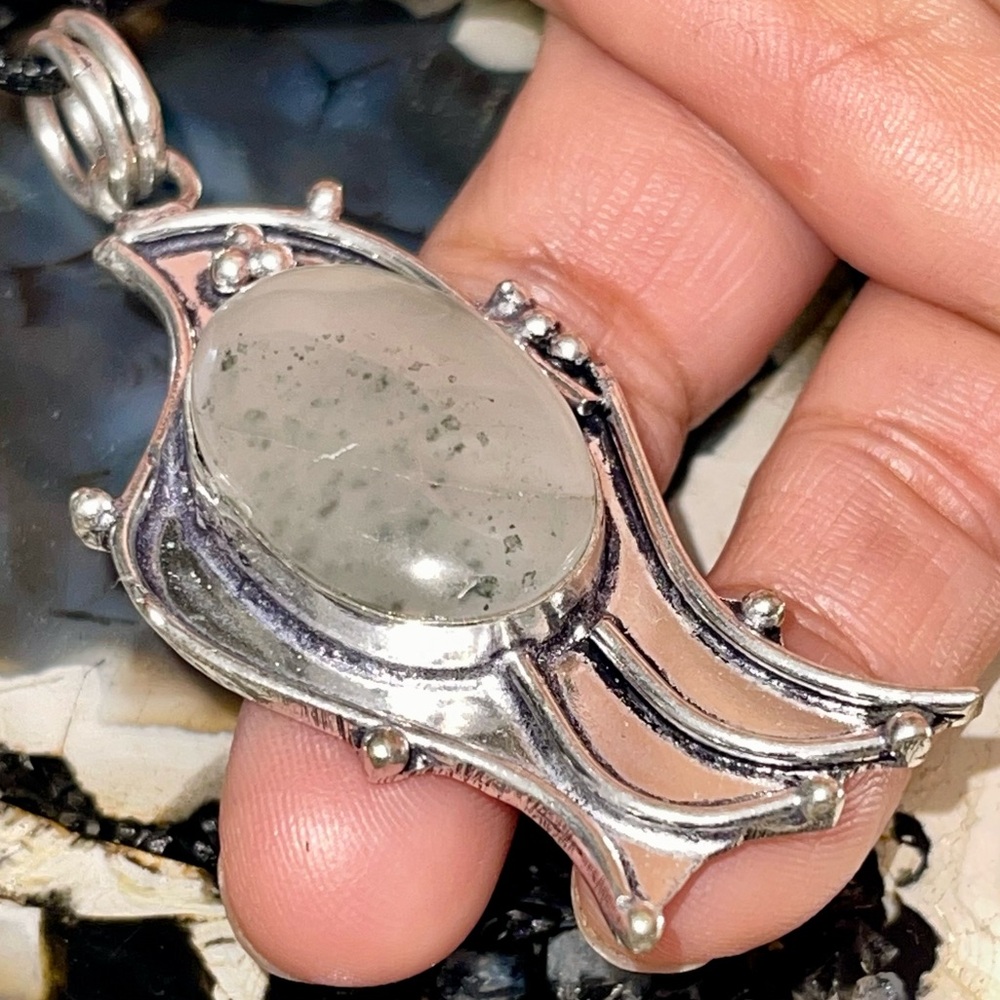 Wing Dendritic Agate Pendant 2 1/2”